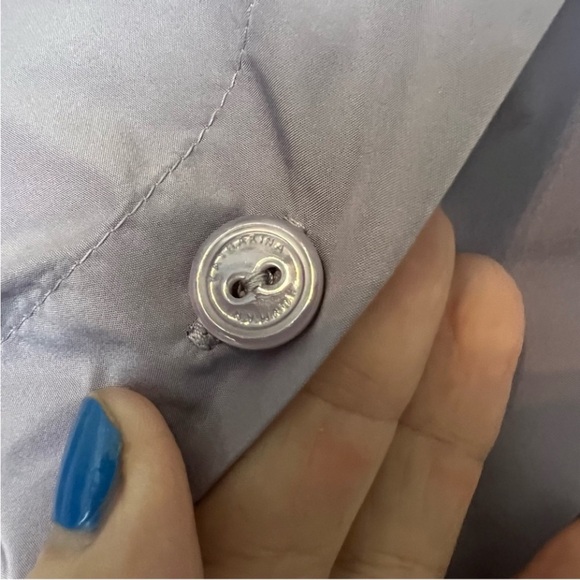 Katharina HOVMAN Oversized Taffeta Blouse Top Shirt Lilac Purple 12 L - Picture 6 of 9